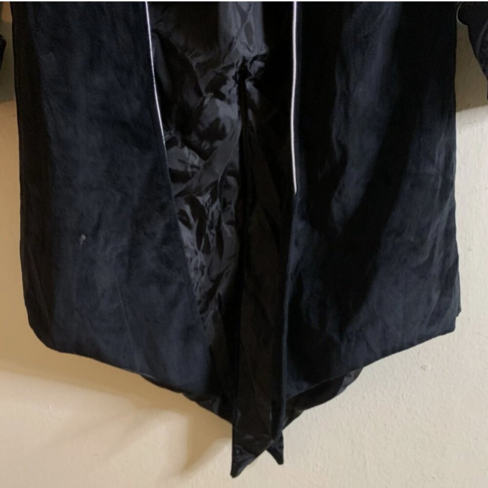 Men Steampunk Gothic Victorian Jacket Velvet Tailcoat Medieval Renaissance Blk M - Picture 6 of 11